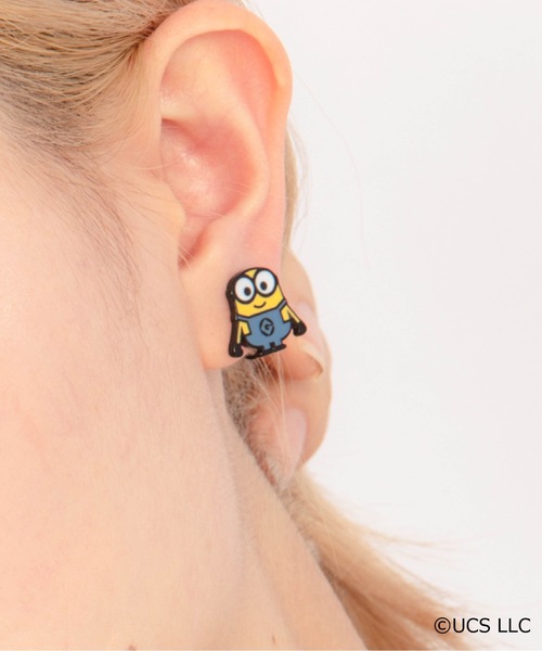 BUTTON＆CUFFLINKS（ボタンアンドカフリンクス）の「BUTTON＆CUFFLINKS　ボタンアンドカフリンクス：ミニオンピアス　スチュアート/オットーとバナナ/ボブとティム/ティムとバナナ（ピアス（両耳用）・レディース・イエロー系その他/イエロー系その他2/イエロー系その他3/イエロー・FREE）」の17枚目の写真