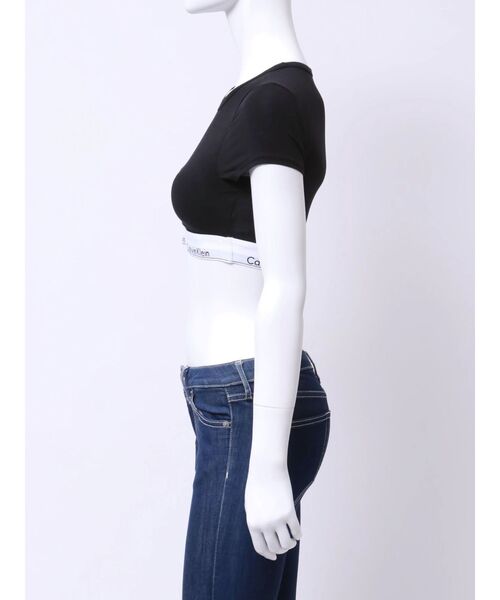 Calvin Klein（カルバン・クライン）の「CalvinKlein T-SHIRT BRALETTE（Tシャツ/カットソー・レディース・ブラック/グレー/オフホワイト・SMALL）」の13枚目の写真