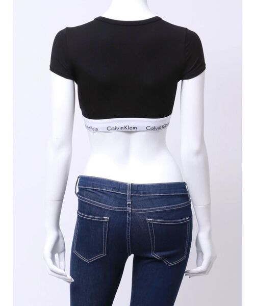 Calvin Klein（カルバン・クライン）の「CalvinKlein T-SHIRT BRALETTE（Tシャツ/カットソー・レディース・ブラック/グレー/オフホワイト・SMALL）」の14枚目の写真