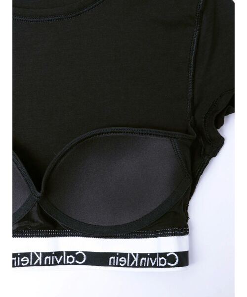 Calvin Klein（カルバン・クライン）の「CalvinKlein T-SHIRT BRALETTE（Tシャツ/カットソー・レディース・ブラック/グレー/オフホワイト・SMALL）」の19枚目の写真