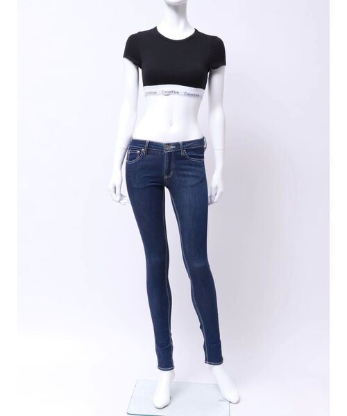 Calvin Klein（カルバン・クライン）の「CalvinKlein T-SHIRT BRALETTE（Tシャツ/カットソー・レディース・ブラック/グレー/オフホワイト・SMALL）」の20枚目の写真