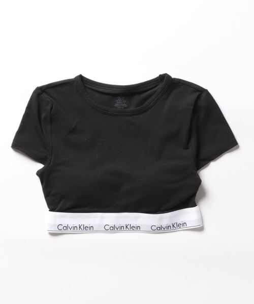 Calvin Klein（カルバン・クライン）の「CalvinKlein T-SHIRT BRALETTE（Tシャツ/カットソー・レディース・ブラック/グレー/オフホワイト・SMALL）」の9枚目の写真