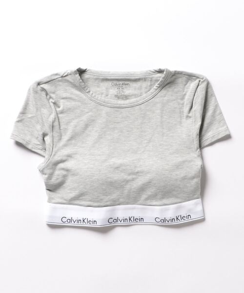 Calvin Klein（カルバン・クライン）の「CalvinKlein T-SHIRT BRALETTE（Tシャツ/カットソー・レディース・ブラック/グレー/オフホワイト・SMALL）」の10枚目の写真