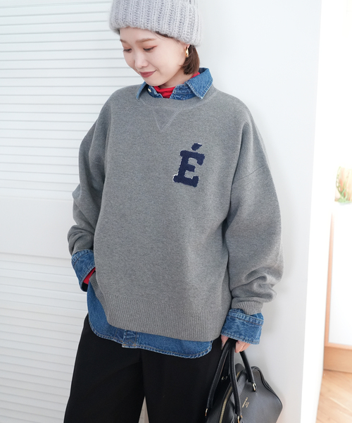 【最終価格】SLOBE IENA サガラ刺繍スウェットライクニット SLOBE IENA｜《追加2予約》サガラ刺繍スウェットライクニット