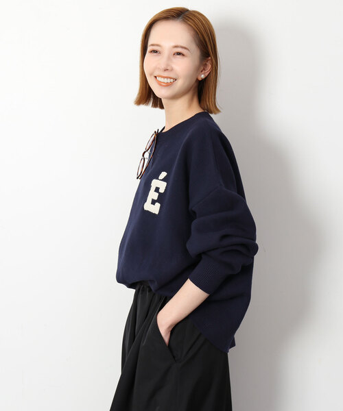 サガラ刺繍スウェットライクニット（ニット/セーター）｜SLOBE IENA