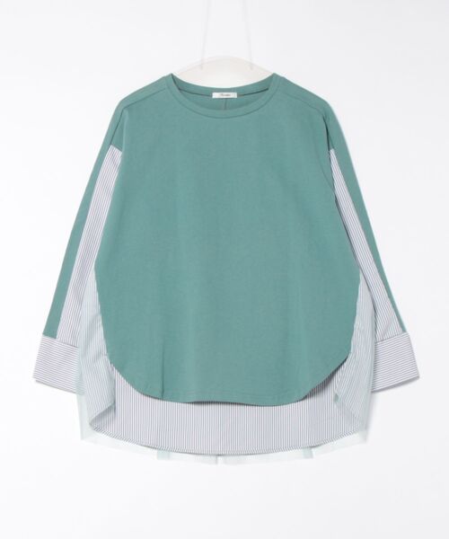 Jines(ジネス)の「バックチュールドッキングトップス(Tシャツ/カットソー・レディース・ミント・38)」の3枚目の写真