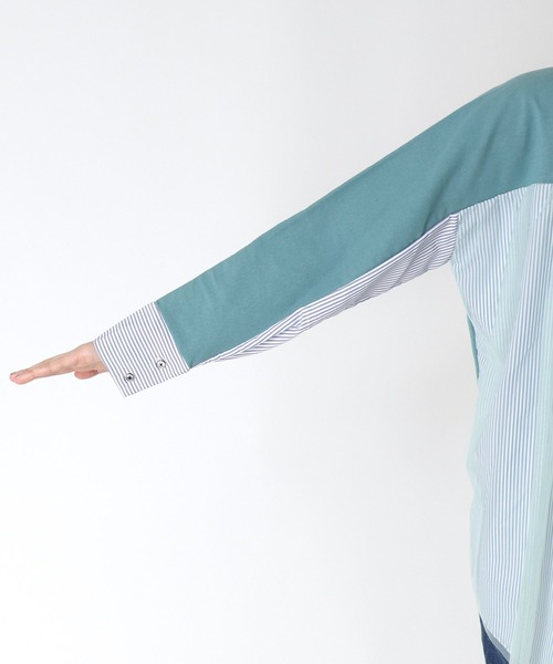 Jines(ジネス)の「バックチュールドッキングトップス(Tシャツ/カットソー・レディース・ミント・38)」の7枚目の写真