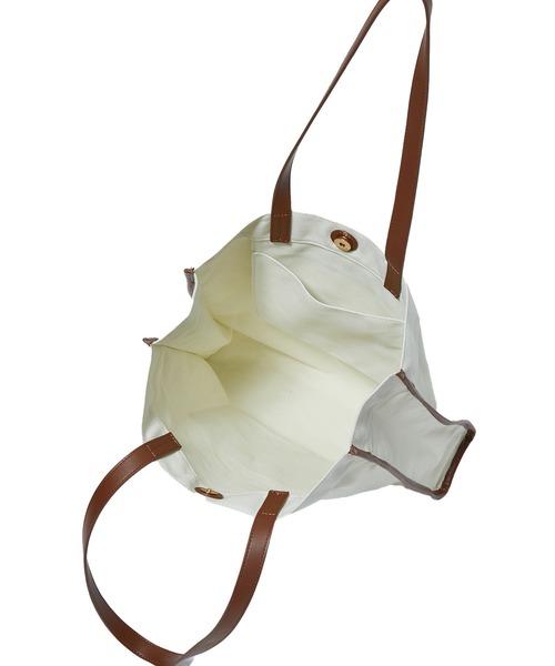 JUNRED(ジュンレッド)の「フェイクレザーポケットトートバッグ(トートバッグ・メンズ・ホワイト/ホワイト系その他/ブラック・FREE)」の8枚目の写真