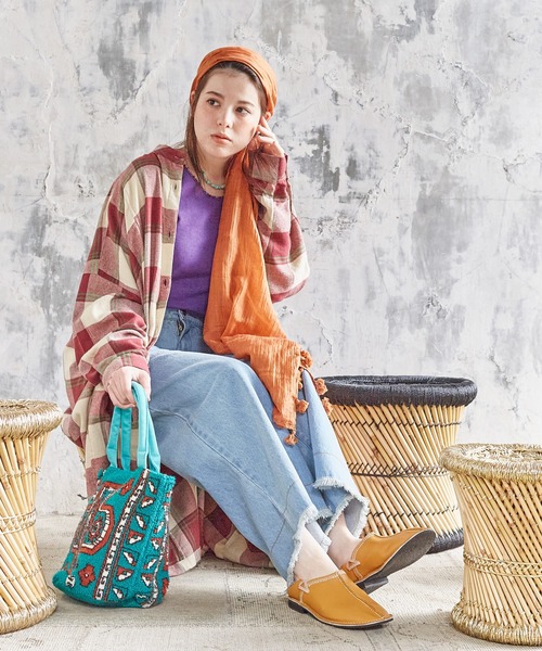 チャイハネ（チャイハネ）の「【チャイハネ】ダッカバブーシュ（スリッポン・レディース・ブラウン/グリーン/ブラック・ONESIZE）」の20枚目の写真