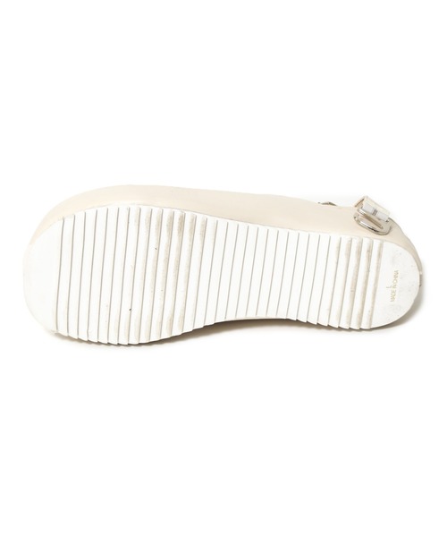 w closet（ダブルクローゼット）の「ストラップサボ（サンダル・レディース・オフホワイト/ブラック・M/L）」の5枚目の写真