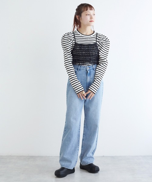w closet（ダブルクローゼット）の「ストラップサボ（サンダル・レディース・オフホワイト/ブラック・M/L）」の11枚目の写真