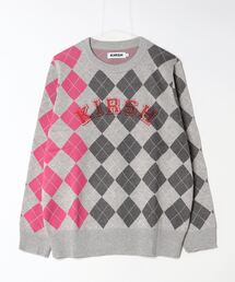 KIRSH（キルシー）の「KIRSH UNBALANCE ARGYLE CHECK KNIT/キルシー アンバランス アーガイル柄 ニット（ニット/セーター）」