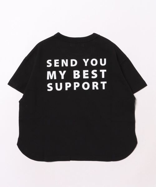 FOV(フォブ)の「フォブ YELL 6分袖 Tシャツ(Tシャツ/カットソー・キッズ・ホワイト/グリーン/ブラック・S/M/L/XL)」の4枚目の写真