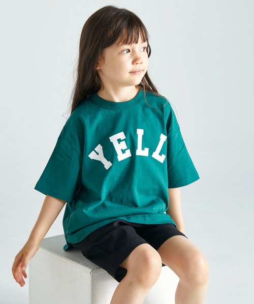 FOV(フォブ)の「フォブ YELL 6分袖 Tシャツ(Tシャツ/カットソー・キッズ・ホワイト/グリーン/ブラック・S/M/L/XL)」の3枚目の写真