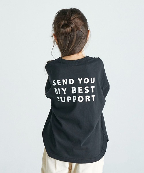 FOV(フォブ)の「フォブ YELL 6分袖 Tシャツ(Tシャツ/カットソー・キッズ・ホワイト/グリーン/ブラック・S/M/L/XL)」の7枚目の写真