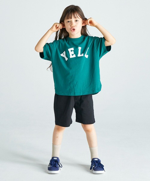 FOV(フォブ)の「フォブ YELL 6分袖 Tシャツ(Tシャツ/カットソー・キッズ・ホワイト/グリーン/ブラック・S/M/L/XL)」の9枚目の写真