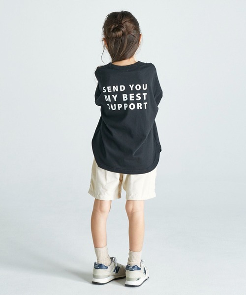 FOV(フォブ)の「フォブ YELL 6分袖 Tシャツ(Tシャツ/カットソー・キッズ・ホワイト/グリーン/ブラック・S/M/L/XL)」の11枚目の写真