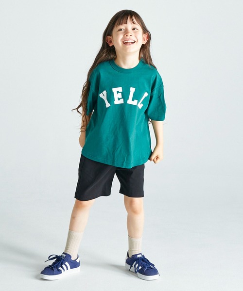 FOV(フォブ)の「フォブ YELL 6分袖 Tシャツ(Tシャツ/カットソー・キッズ・ホワイト/グリーン/ブラック・S/M/L/XL)」の14枚目の写真