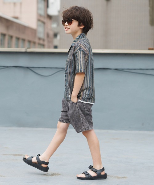 BAYFLOW（ベイフロー）の「ケミカルデニムハーフパンツ（KIDS）（デニムパンツ・キッズ・ブラック系/ブルー系・110cm/120cm/130cm/140cm/150cm）」の11枚目の写真