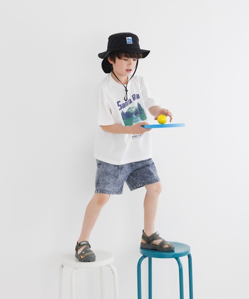 BAYFLOW（ベイフロー）の「ケミカルデニムハーフパンツ（KIDS）（デニムパンツ・キッズ・ブラック系/ブルー系・110cm/120cm/130cm/140cm/150cm）」の17枚目の写真