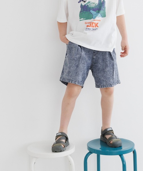 BAYFLOW（ベイフロー）の「ケミカルデニムハーフパンツ（KIDS）（デニムパンツ・キッズ・ブラック系/ブルー系・110cm/120cm/130cm/140cm/150cm）」の18枚目の写真