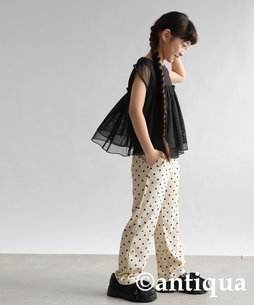 antiqua（アンティカ）の「シアートップス（シャツ/ブラウス・キッズ・ブラック・M/S）」の13枚目の写真