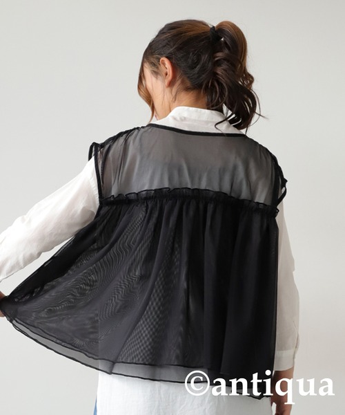 antiqua（アンティカ）の「シアートップス（シャツ/ブラウス・キッズ・ブラック・M/S）」の10枚目の写真