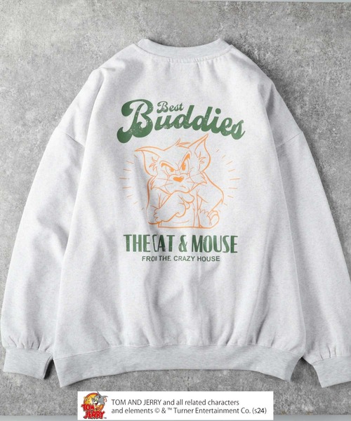 Right-on（ライトオン）の「トムとジェリ－スウェット（スウェット・メンズ・ブルー/ホワイト×グリーン/オレンジ/ブラウン/グリーン/レッド・L/XL/M）」の2枚目の写真