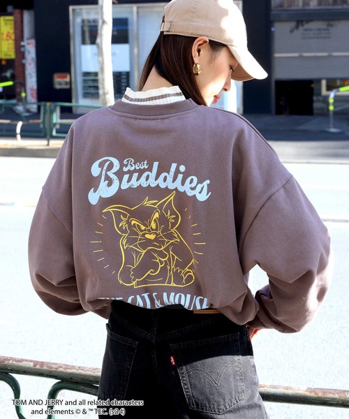 Right-on（ライトオン）の「トムとジェリ－スウェット（スウェット・メンズ・ブルー/ホワイト×グリーン/オレンジ/ブラウン/グリーン/レッド・L/XL/M）」の3枚目の写真