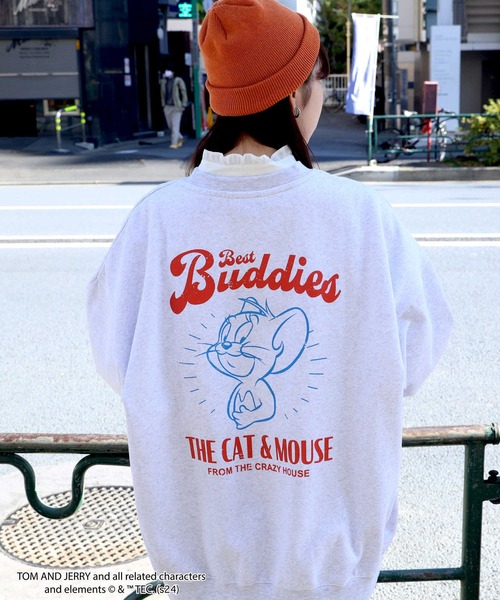 Right-on（ライトオン）の「トムとジェリ－スウェット（スウェット・メンズ・ブルー/ホワイト×グリーン/オレンジ/ブラウン/グリーン/レッド・L/XL/M）」の5枚目の写真