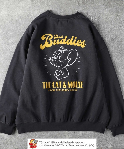 Right-on（ライトオン）の「トムとジェリ－スウェット（スウェット・メンズ・ブルー/ホワイト×グリーン/オレンジ/ブラウン/グリーン/レッド・L/XL/M）」の6枚目の写真