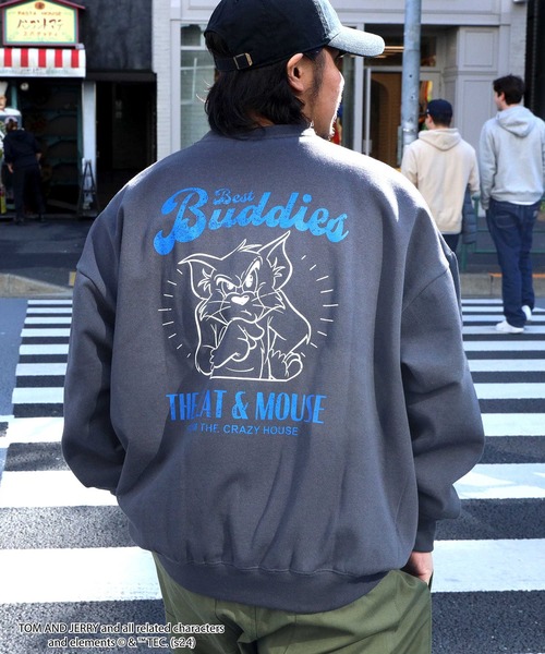 Right-on（ライトオン）の「トムとジェリ－スウェット（スウェット・メンズ・ブルー/ホワイト×グリーン/オレンジ/ブラウン/グリーン/レッド・L/XL/M）」の4枚目の写真