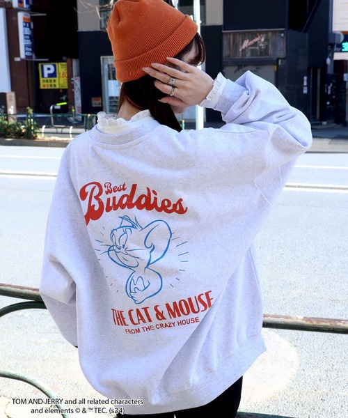 Right-on（ライトオン）の「トムとジェリ－スウェット（スウェット・メンズ・ブルー/ホワイト×グリーン/オレンジ/ブラウン/グリーン/レッド・L/XL/M）」の16枚目の写真