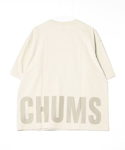 CHUMS（チャムス）の「[CHUMS/チャムス] オーバーサイズ チャムスロゴ バックプリントTシャツ（Tシャツ/カットソー・レディース・ホワイト/ブラック/グレイッシュベージュ/ブルーグリーン・M/L/XL）」の5枚目の写真