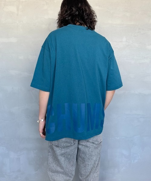 CHUMS（チャムス）の「[CHUMS/チャムス] オーバーサイズ チャムスロゴ バックプリントTシャツ（Tシャツ/カットソー・レディース・ホワイト/ブラック/グレイッシュベージュ/ブルーグリーン・M/L/XL）」の6枚目の写真