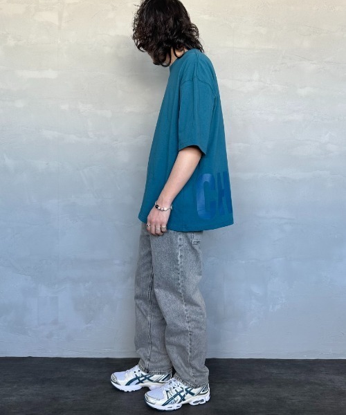 CHUMS（チャムス）の「[CHUMS/チャムス] オーバーサイズ チャムスロゴ バックプリントTシャツ（Tシャツ/カットソー・レディース・ホワイト/ブラック/グレイッシュベージュ/ブルーグリーン・M/L/XL）」の8枚目の写真