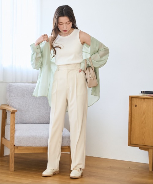 WEGO（ウィゴー）の「WEGO/シンプルタンク（タンクトップ・レディース・ホワイト/ブラック系その他5/ブラック/ホワイト系その他5・FREE）」の15枚目の写真