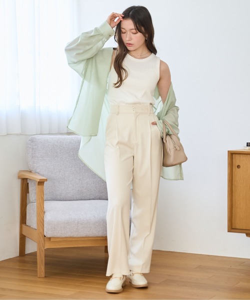 WEGO（ウィゴー）の「WEGO/シンプルタンク（タンクトップ・レディース・ホワイト/ブラック系その他5/ブラック/ホワイト系その他5・FREE）」の5枚目の写真