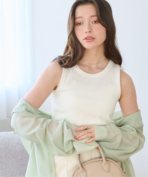 WEGO（ウィゴー）の「WEGO/シンプルタンク（タンクトップ・レディース・ホワイト/ブラック系その他5/ブラック/ホワイト系その他5・FREE）」の13枚目の写真