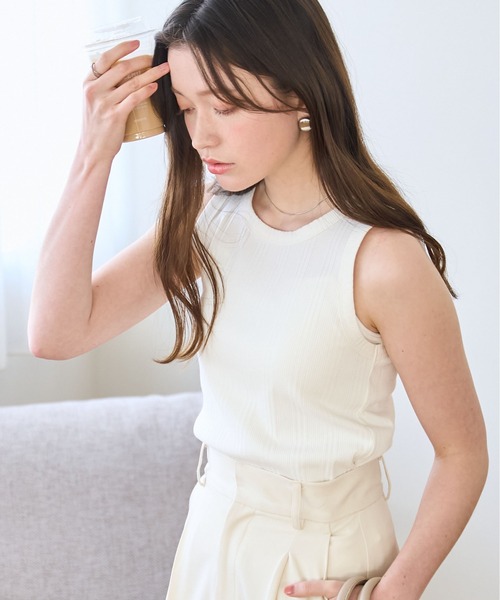 WEGO（ウィゴー）の「WEGO/シンプルタンク（タンクトップ・レディース・ホワイト/ブラック系その他5/ブラック/ホワイト系その他5・FREE）」の17枚目の写真