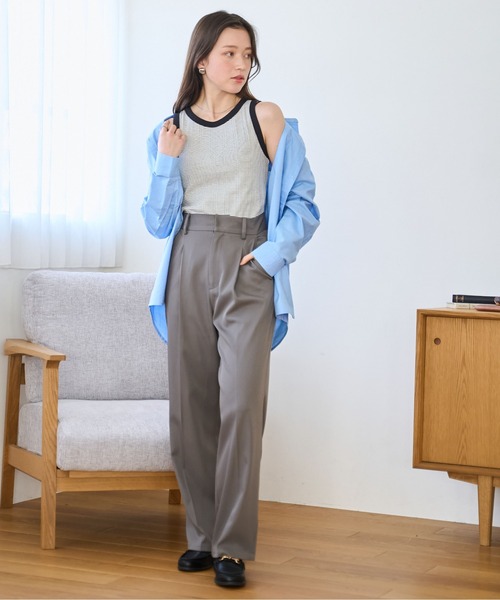 WEGO（ウィゴー）の「WEGO/シンプルタンク（タンクトップ・レディース・ホワイト/ブラック系その他5/ブラック/ホワイト系その他5・FREE）」の6枚目の写真