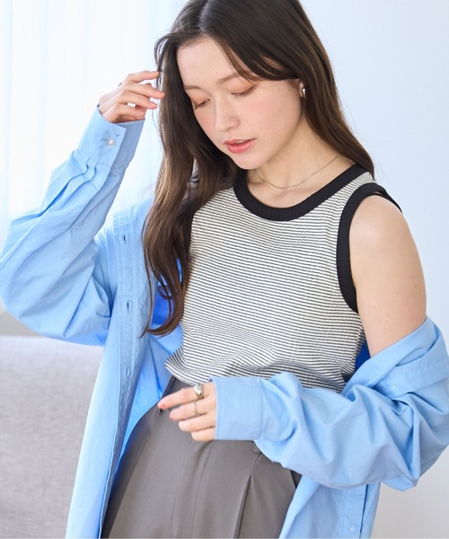 WEGO（ウィゴー）の「WEGO/シンプルタンク（タンクトップ・レディース・ホワイト/ブラック系その他5/ブラック/ホワイト系その他5・FREE）」の22枚目の写真