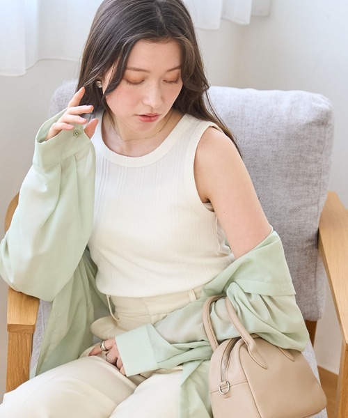 WEGO（ウィゴー）の「WEGO/シンプルタンク（タンクトップ・レディース・ホワイト/ブラック系その他5/ブラック/ホワイト系その他5・FREE）」の11枚目の写真