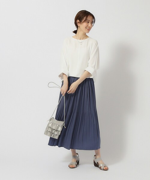 DRESKIP（ドレスキップ）の「◆【無理せずキレイ/イージーケア/UV】ビンテージドルマン7分袖ブラウス（シャツ/ブラウス・レディース・ライトイエロー系/ブラック/ライトベージュ/ブルー/オフホワイト/オレンジ・00）」の11枚目の写真