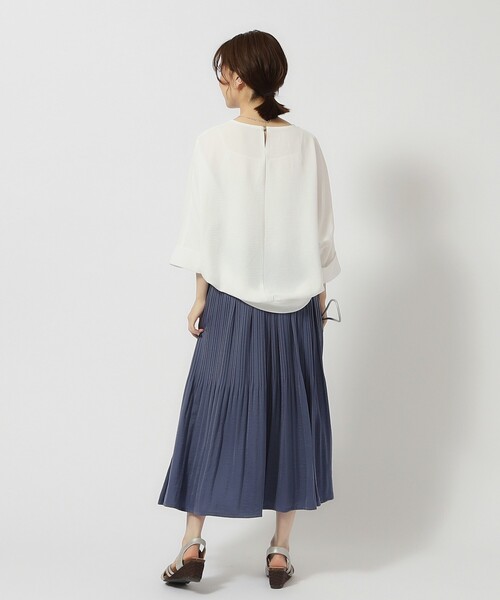 DRESKIP（ドレスキップ）の「◆【無理せずキレイ/イージーケア/UV】ビンテージドルマン7分袖ブラウス（シャツ/ブラウス・レディース・ライトイエロー系/ブラック/ライトベージュ/ブルー/オフホワイト/オレンジ・00）」の13枚目の写真