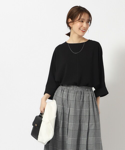 DRESKIP（ドレスキップ）の「◆【無理せずキレイ/イージーケア/UV】ビンテージドルマン7分袖ブラウス（シャツ/ブラウス・レディース・ライトイエロー系/ブラック/ライトベージュ/ブルー/オフホワイト/オレンジ・00）」の15枚目の写真