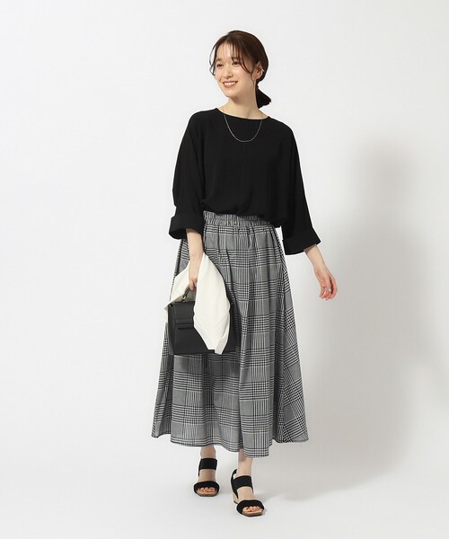 DRESKIP（ドレスキップ）の「◆【無理せずキレイ/イージーケア/UV】ビンテージドルマン7分袖ブラウス（シャツ/ブラウス・レディース・ライトイエロー系/ブラック/ライトベージュ/ブルー/オフホワイト/オレンジ・00）」の18枚目の写真