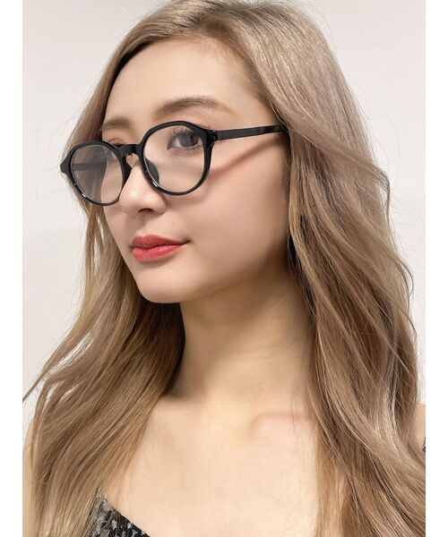 GYDA（ジェイダ）の「スリムフレームカラー ボストンサングラス（サングラス・レディース・ブラック/クリア・FREE）」の8枚目の写真