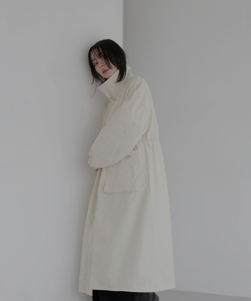 LIAN(リアン)の「スタンドモッズコート(モッズコート・レディース・アイボリー/ブラック/ベージュ・FREE)」の2枚目の写真