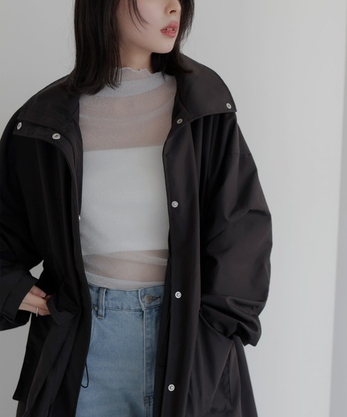 LIAN(リアン)の「スタンドモッズコート(モッズコート・レディース・アイボリー/ブラック/ベージュ・FREE)」の13枚目の写真